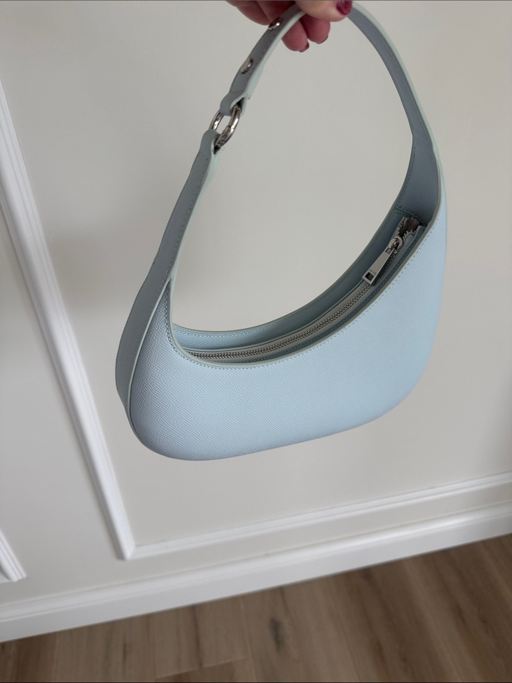 JW PEI Pale Blue Shoulder Hobo Bag - Picture 2 of 11